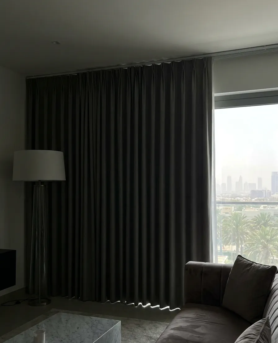 Blackout Curtains fabric detail close-up, Curtain Designs Dubai